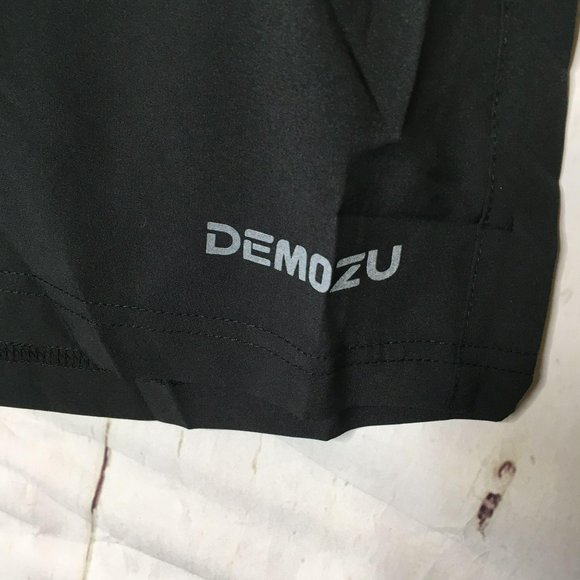 Demozu Mens Running Shorts 5" M Black NWT - Picture 2 of 7